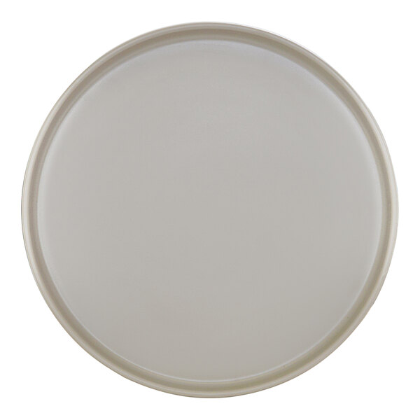 A white plate with a white background.