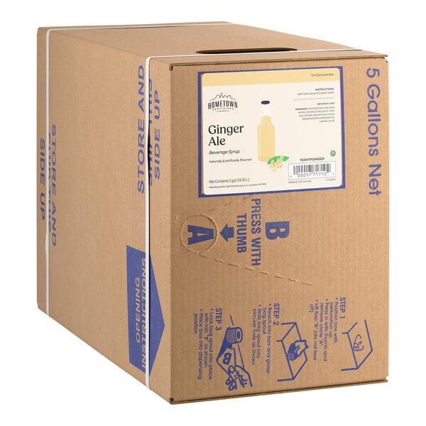 Hometown Provisions Ginger Ale Beverage / Soda Syrup 5 Gallon Bag in Box