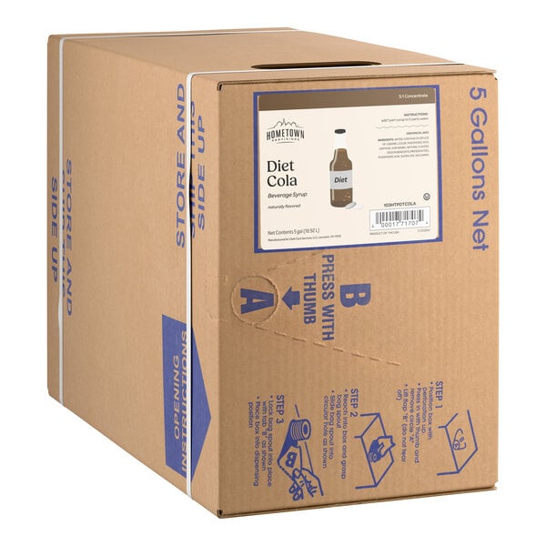 Hometown Provisions Diet Cola Beverage / Soda Syrup 5 Gallon Bag in Box