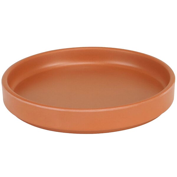 Cal-Mil Hudson 8 1/4" Terra Cotta Low Rim Melamine Plate - 6/Case