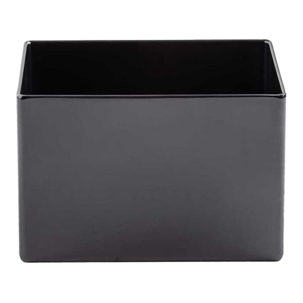 A black rectangular Tablecraft Simple Solutions bowl with a white background.