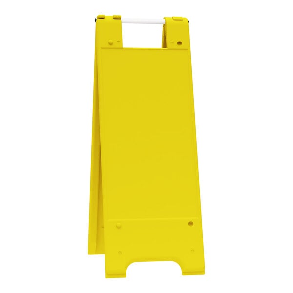 Plasticade Minicade 12" x 24" Yellow Double-Sided A-Frame Sign Stand 155-Y
