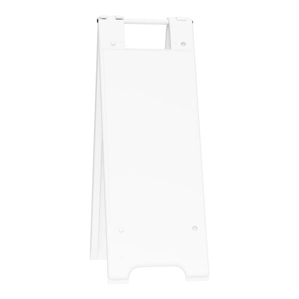 Plasticade Minicade 12" x 24" White Double-Sided A-Frame Sign Stand 155-W