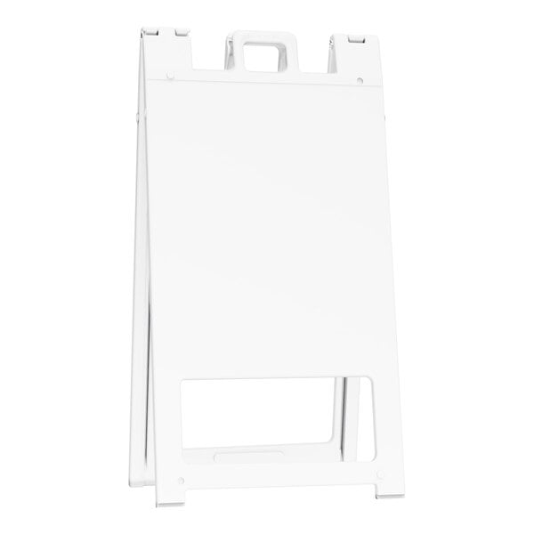 Plasticade Squarecade 45 24" x 24" White Double-Sided A-Frame Sign Stand 145-W