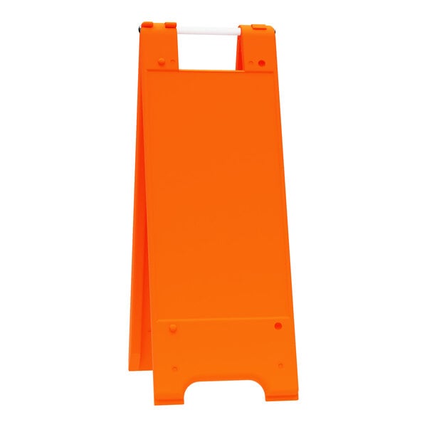 Plasticade Minicade 12" x 24" Orange Double-Sided A-Frame Sign Stand 155-O