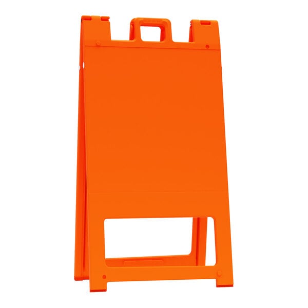 Plasticade Squarecade 45 24" x 24" Orange Double-Sided A-Frame Sign Stand 145-0