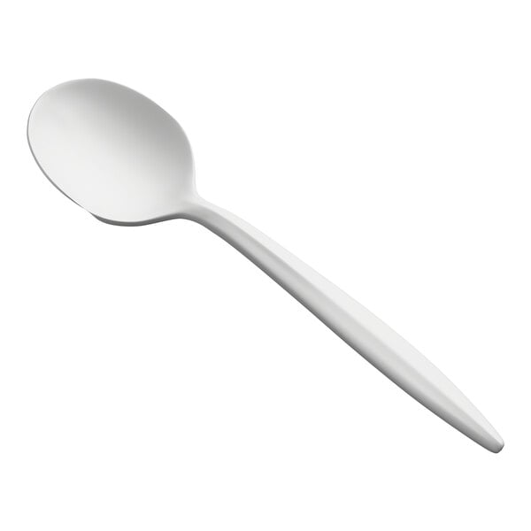Choice Medium Weight White Polypropylene Plastic Soup Spoon - 2,000/Case