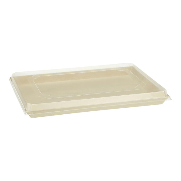 A white rectangular VerTerra Balsa wood tray with a clear lid.