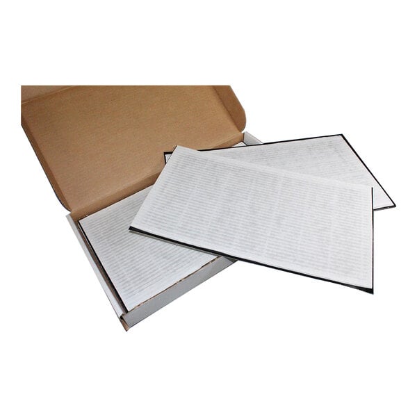 A white box with 10 white Curtron insect trap glue boards inside.
