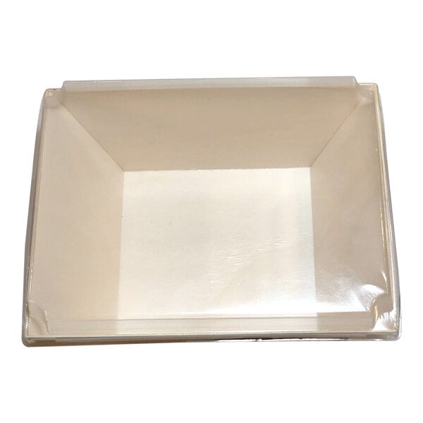A white VerTerra Balsa wood tray with a clear plastic lid.