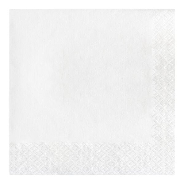Creative Converting Touch of Color 12 7/8" x 12 7/8" White Square 2-Ply 1/4 Fold Paper Luncheon Napkin - 600/Case