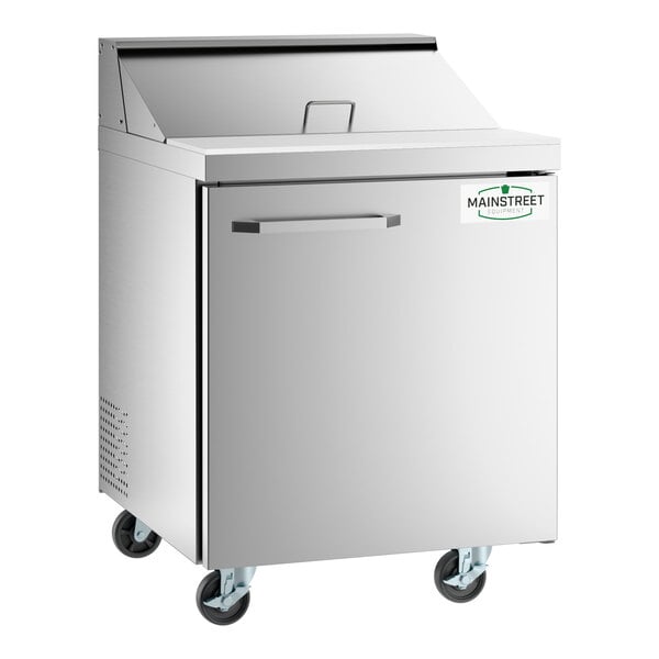 MainStreet Equipment 27" Standard Top 1 Door Refrigerated Sandwich Prep Table