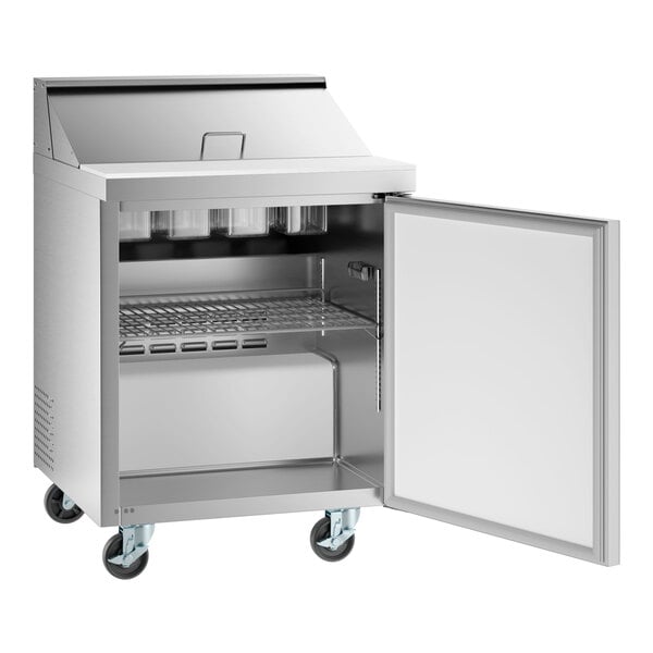 MainStreet Equipment 27" Standard Top 1 Door Refrigerated Sandwich Prep Table