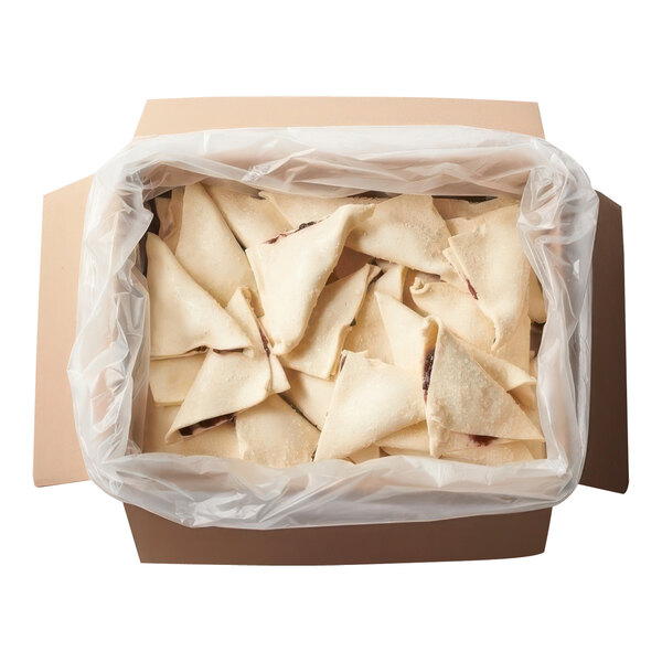 A white box of TURNOVER DOUGH SUGARED BLUEBERRY pastries.