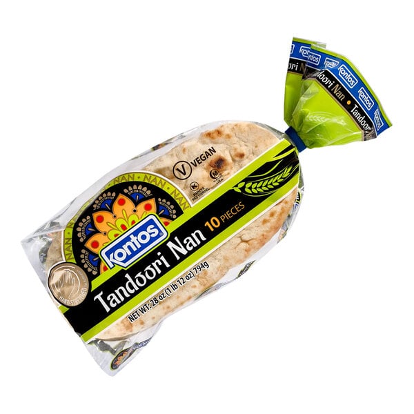 A case of Kontos Tandoori Naan in a wrapper.
