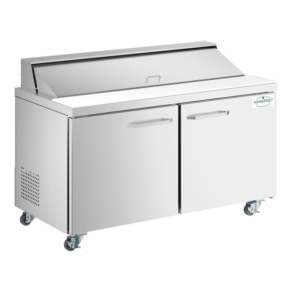 MainStreet Equipment 60" Standard Top 2 Door Refrigerated Sandwich Prep Table