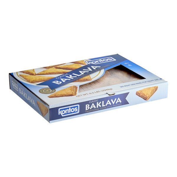 A case of Kontos Classic Baklava boxes.
