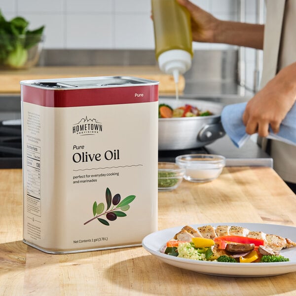 Hometown Provisions 100% Pure Olive Oil 1 Gallon - 4/Case