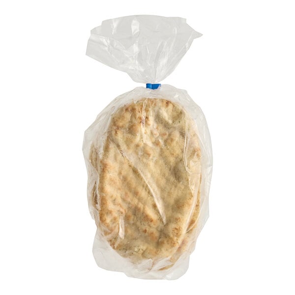 A plastic bag of Kontos preservative-free garlic naan.