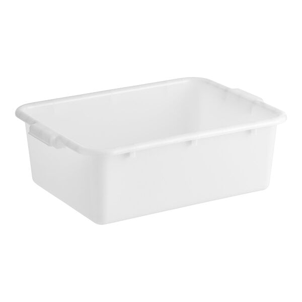 Lavex 20" x 15" x 7" White Polypropylene Utility Bin - 6/Case
