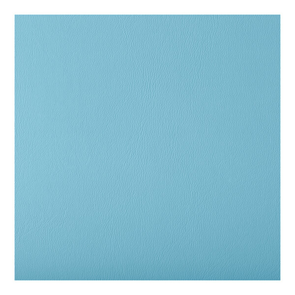 A close-up of a blue vinyl padded seat.