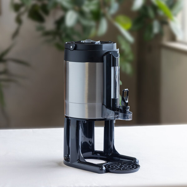 Service Ideas Universal GIU1GV2 1 Gallon Brushed Stainless Steel Thermal Coffee Server with Stand