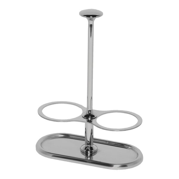 Service Ideas STC 5 3/4" x 2 3/4" x 7 3/4" 2-Compartment Stainless Steel Shaker Caddy - 6/Case