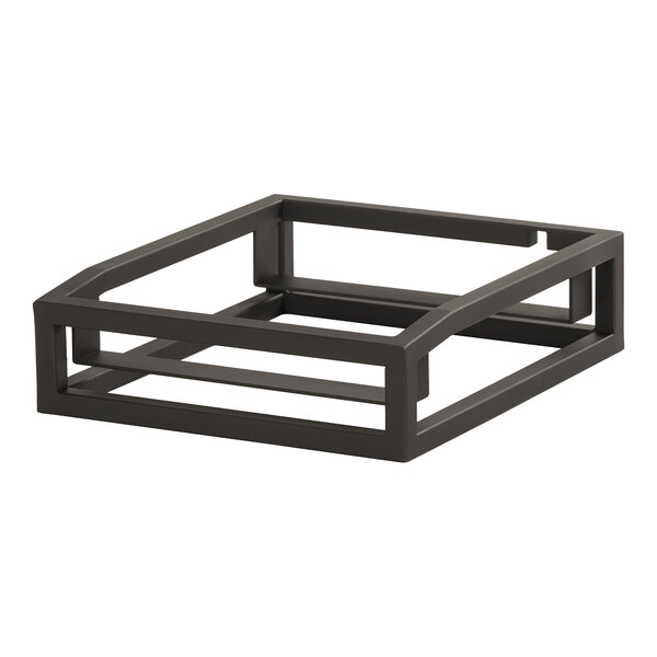 A black square Cal-Mil Milo countertop induction range.