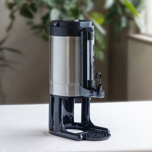 Service Ideas Universal GIU15GV2 1.5 Gallon Brushed Stainless Steel Thermal Coffee Server with Stand