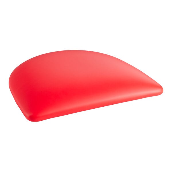 A red vinyl padded seat for metal frame seating.