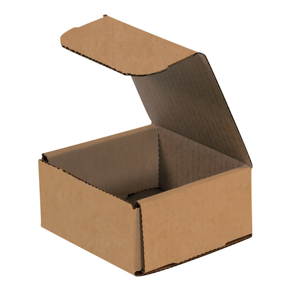 Lavex 4" x 4" x 2" Kraft Tuck Top Corrugated Mailer - 50/Case