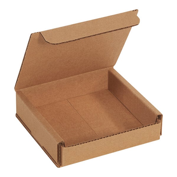 Lavex 4" x 4" x 1" Kraft Tuck Top Corrugated Mailer - 50/Case