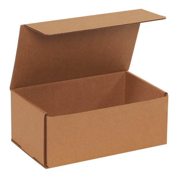 Lavex 10" x 6" x 4" Kraft Tuck Top Corrugated Mailer - 50/Case