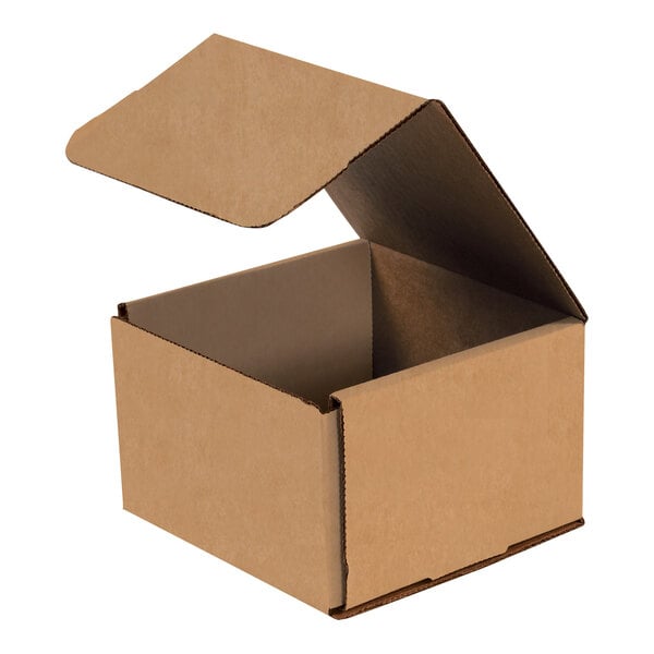 Lavex 6" x 6" x 4" Kraft Tuck Top Corrugated Mailer - 50/Case