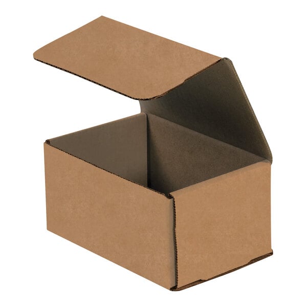 Lavex 6" x 4" x 3" Kraft Tuck Top Corrugated Mailer - 50/Case
