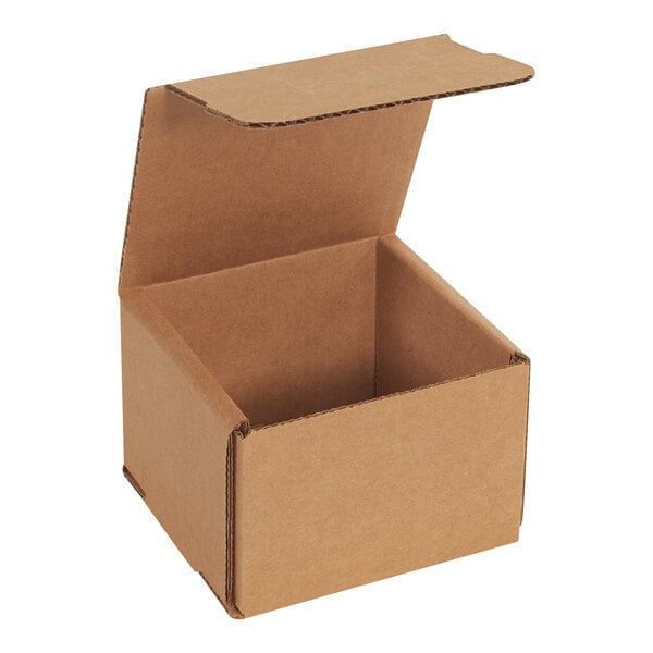 Lavex 4" x 4" x 3" Kraft Tuck Top Corrugated Mailer - 50/Case