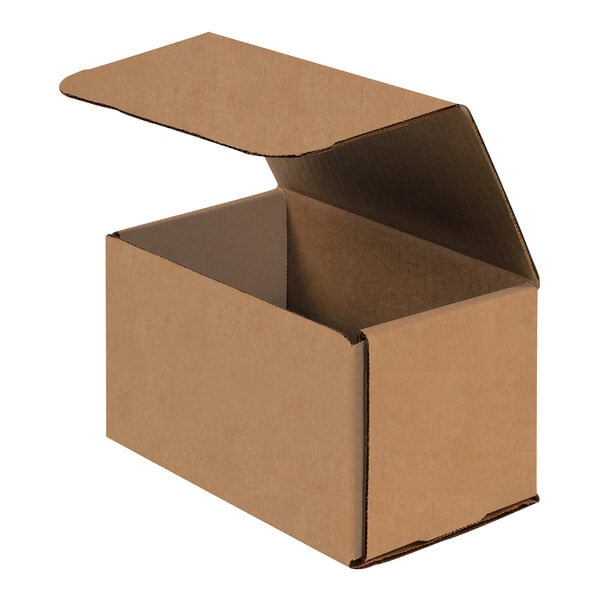 Lavex 7" x 4" x 4" Kraft Tuck Top Corrugated Mailer - 50/Case