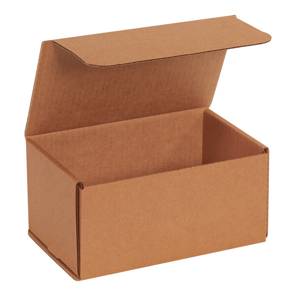 Lavex 8" x 5" x 4" Kraft Tuck Top Corrugated Mailer - 50/Case