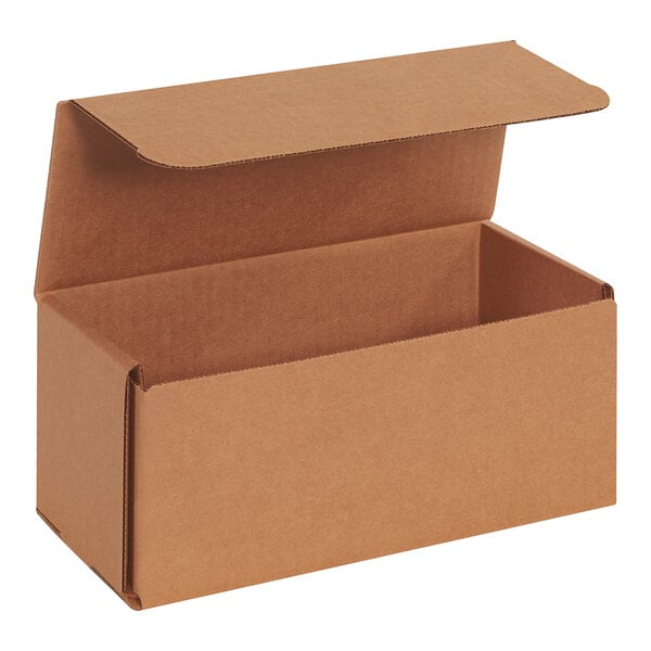 Lavex 9" x 4" x 4" Kraft Tuck Top Corrugated Mailer - 50/Case