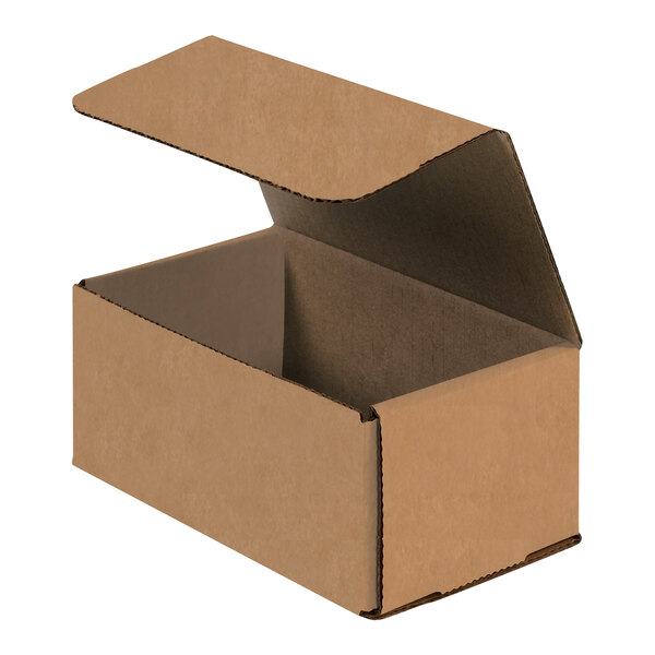 Lavex 7" x 4" x 3" Kraft Tuck Top Corrugated Mailer - 50/Case