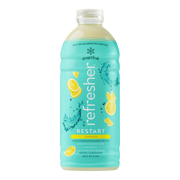Smartfruit Restart Lemonade Refresher Beverage 1:1 Concentrate 48 fl. oz. - 6/Case