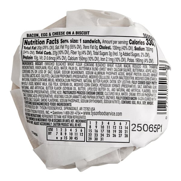 A package of Jimmy Dean Bacon, Egg, and Cheese Breakfast Biscuits on a white background.