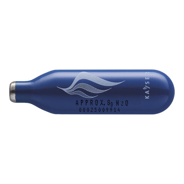 A blue Kayser N20 charger with a white design.