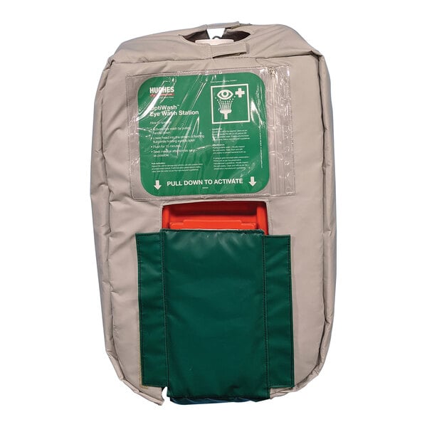 A green Hughes insulated jacket bag with a green handle.