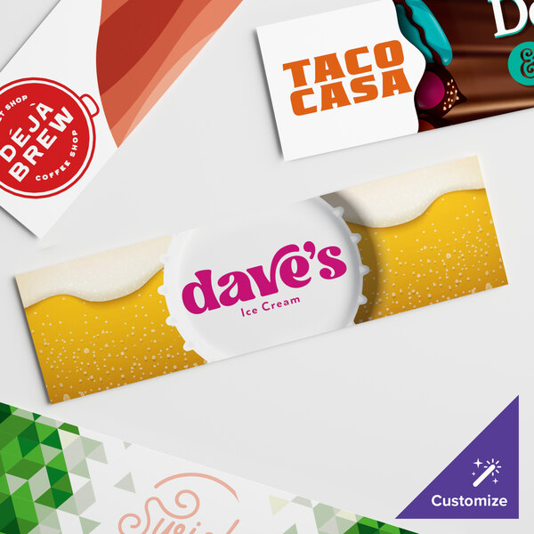 An Avantco customizable sign panel with white background.