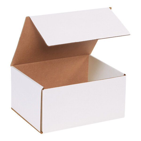 Lavex 10" x 8" x 5" White Tuck Top Corrugated Mailer - 50/Case