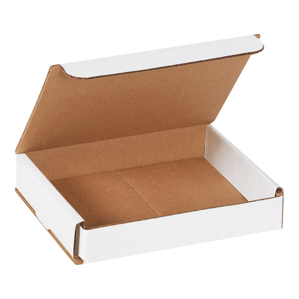 Lavex 6" x 5" x 1" White Tuck Top Corrugated Mailer - 50/Case