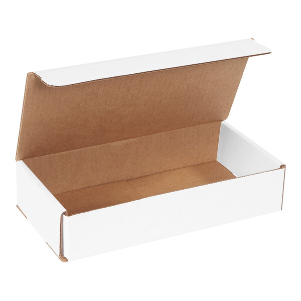 Lavex 10" x 5" x 2" White Tuck Top Corrugated Mailer - 50/Case