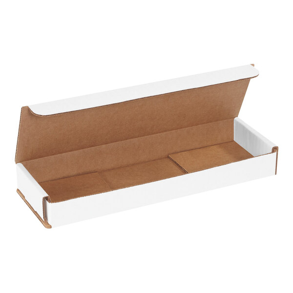 Lavex 10" x 3" x 1" White Tuck Top Corrugated Mailer - 50/Case