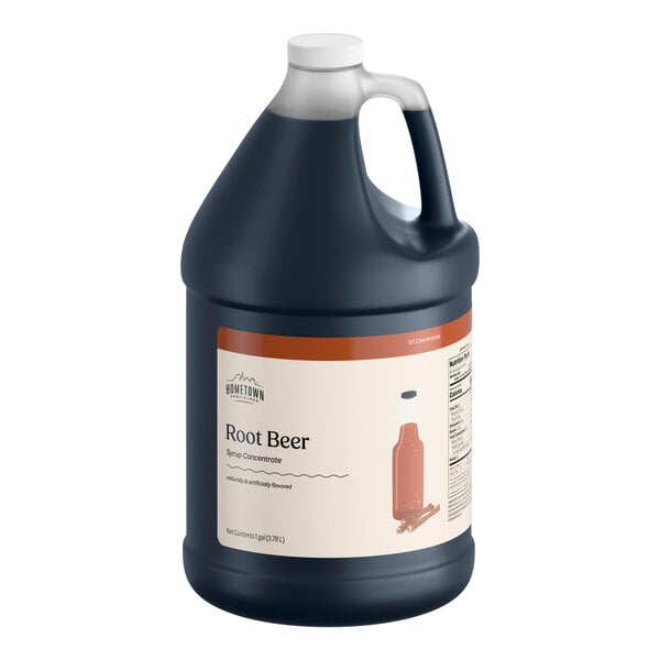 Hometown Provisions Old Fashioned Root Beer Beverage / Soda 5:1 Concentrate 1 Gallon - 4/Case